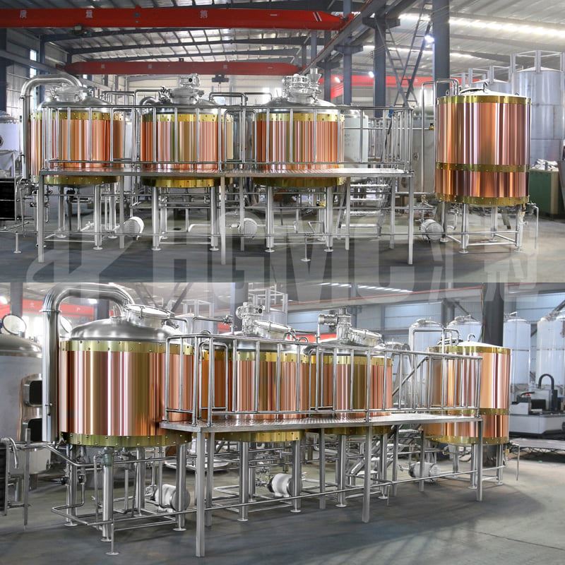 copper beer brewing equipment