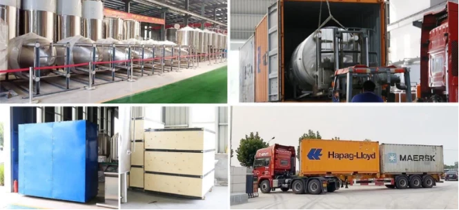 Beer brewing equipment delivery