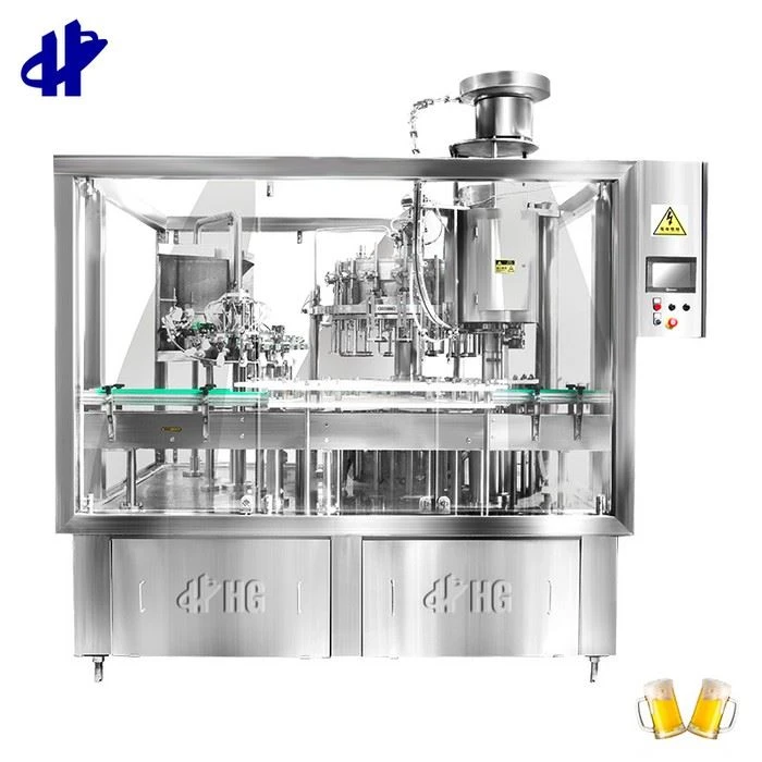 500 Bph Automatic Beer Bottle 3 In 1 Filling Rinsing Capping Machine